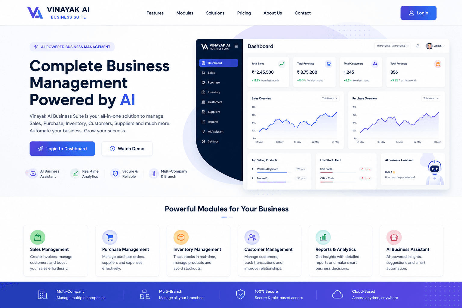 Vinayak AI Business Suite